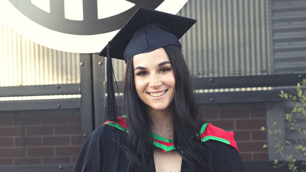 Paige Taylor graduated with a Bachelor of Education (Birth to 5 Years) which she studied online with the Charles Sturt School of Education during the pandemic - and while working. Picture: Supplied