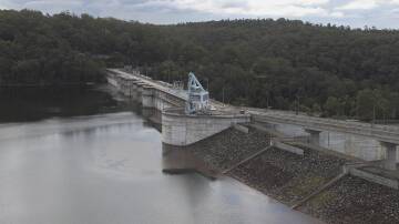 Warragamba Dam, pictured close to full in November 2021. Picture: Simon Bennett