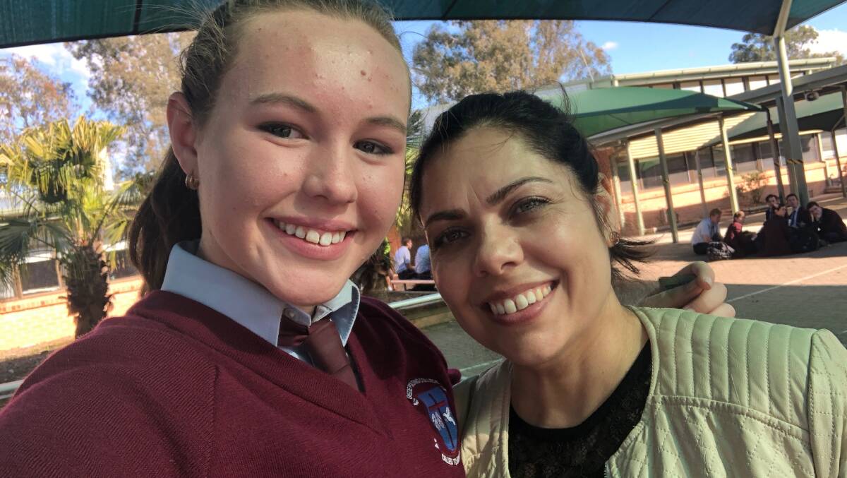 OUT OF THIS WORLD: Bede Polding student Natalia and teacher Despina Wealth are both gearing-up for the trip of a lifetime when they attend Space Camp in October. Picture: Jackie Slaverio