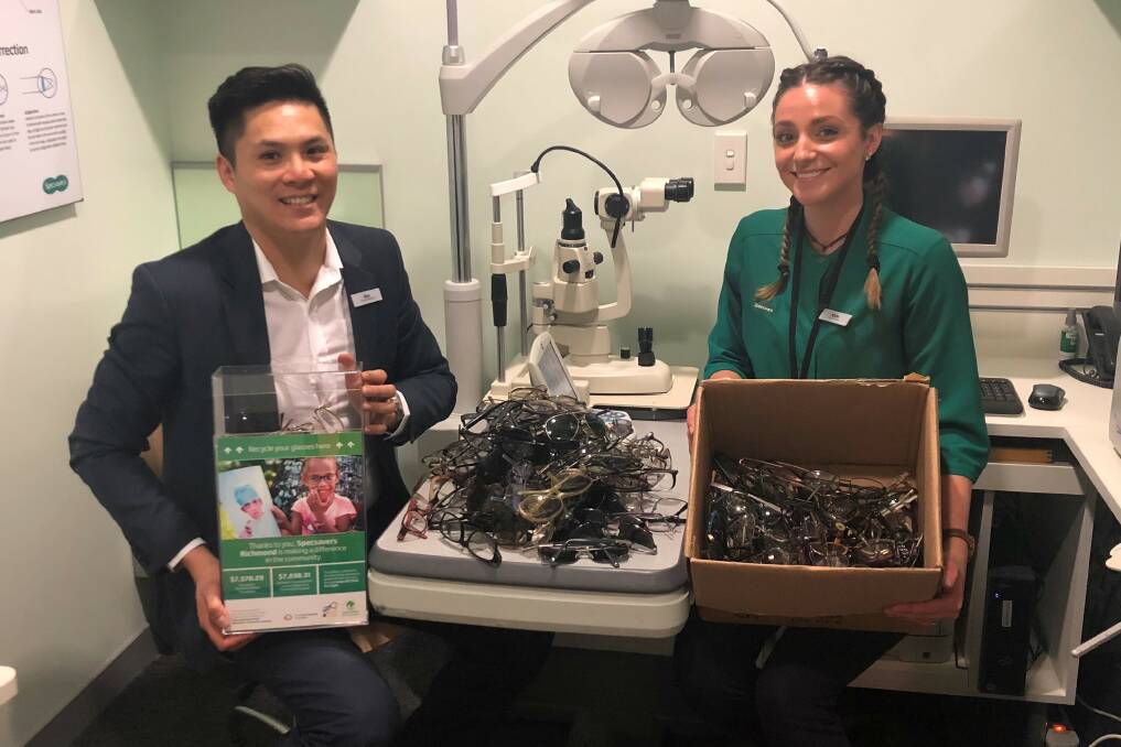 GOOD CAUSE: The team at Specsavers in Richmond Marketplace wants your second-hand glasses. Drop in to the store to donate them to a good cause. Picture: Supplied
