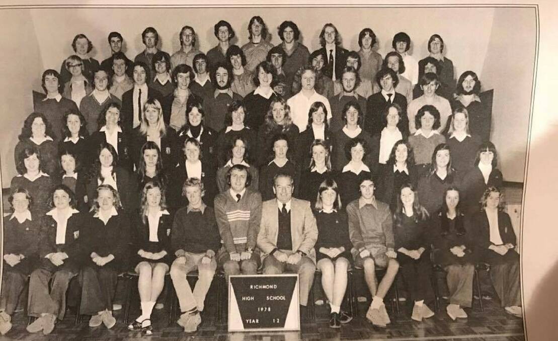 40 YEARS: Richmond High School, year 12 class of 1978. Picture: Supplied
