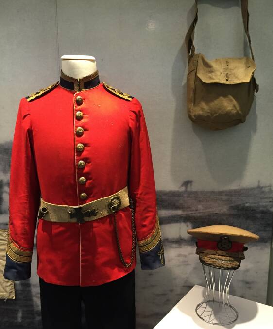 Historical display: This uniform and items belonging to Brigadier General JJ Paine are now on display at Hawkesbury Central Library. Picture: Supplied