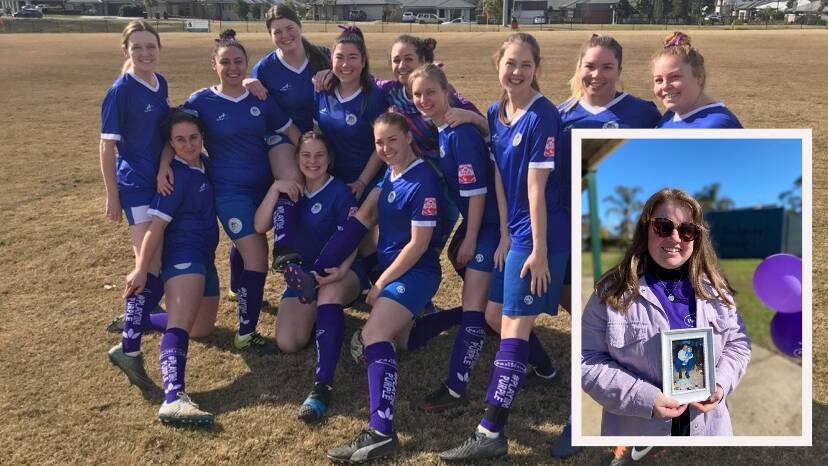 Bligh Park Soccer Club's Play In Purple fundraiser for PanKind - the Australian Pancreatic Cancer Foundation. Pictures: Supplied