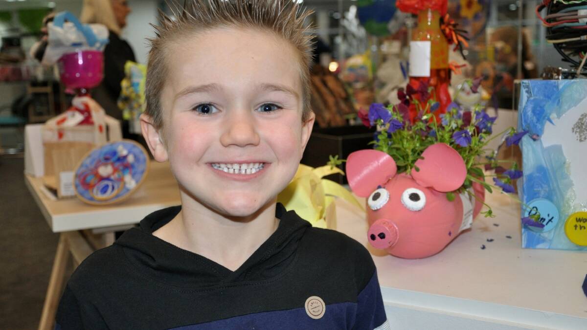 Heath Broughton from Kurrajong East Public School won 1st Place in the Stage 1 (K-2) for his Piggy Garden