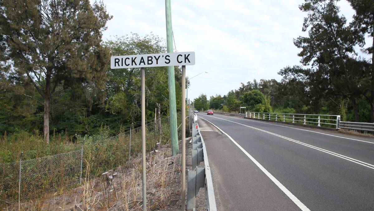 Rickabys Creek, where PFAS run-off was detected. Picture: Geoff Jones
