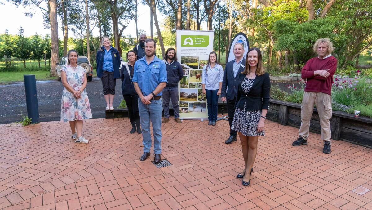 Conservation crew: Members of the HRCC and member for Hawkesbury Robyn Preston meet for the launch of the Bilpin Shale Cap Forest preservation project. Picture: Supplied