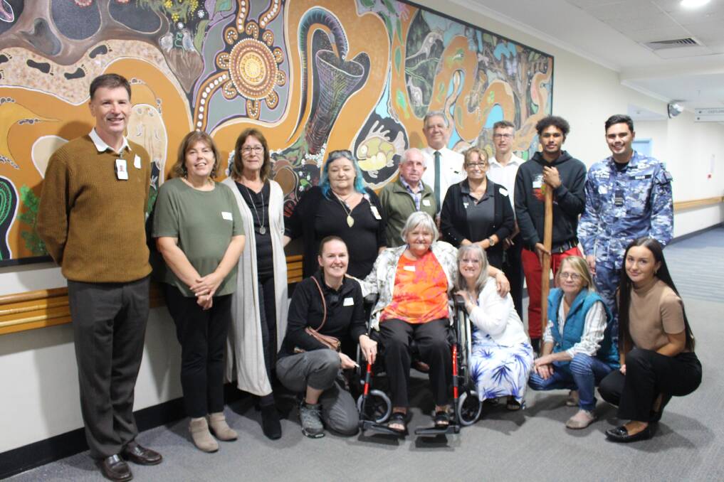 Artwork complete: Some of the people who contributed to the artwork as well as the hospital's CEO, Director of Nursing, Midwifery and Community and other representatives. Picture: Supplied