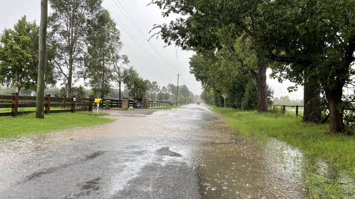 Rain this weekend and into next week is expected to cause flooding around the Hawkesbury. This localised flooding in the Richmond Lowlands was photographed in March 2022. Picture: Sarah Falson