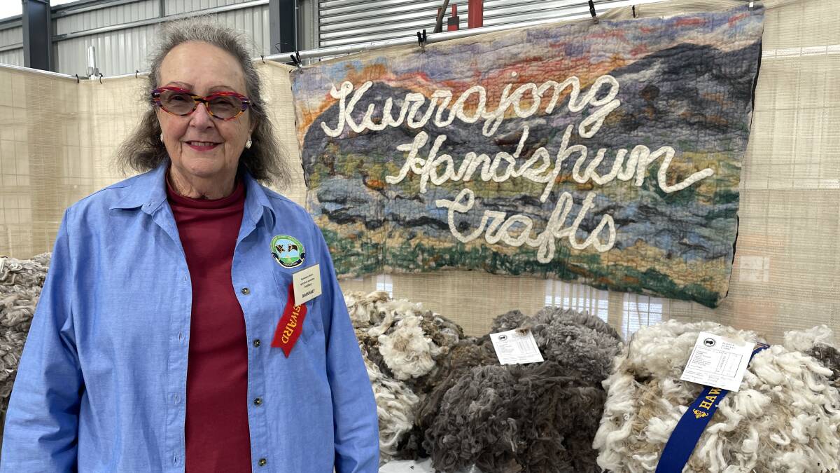 Loving life: Richmond resident Margaret Davis at the Hawkesbury Show earlier this year, representing Kurrajong Handspun Crafts and the HDAA Ladies Auxiliary. Picture: Sarah Falson
