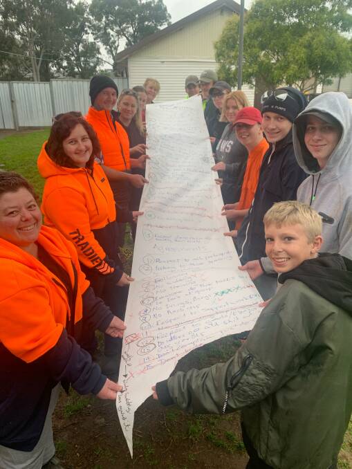 Community program: Hawkesbury youths involved in the RuffTrack not-for-profit program, which is calling on the community to keep a lookout for other youths-at-risk in our neighbourhood. Picture: David Graham