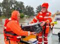 SES volunteers unloading medical supplies at Wilberforce. Picture: NSW SES Hawkesbury Unit