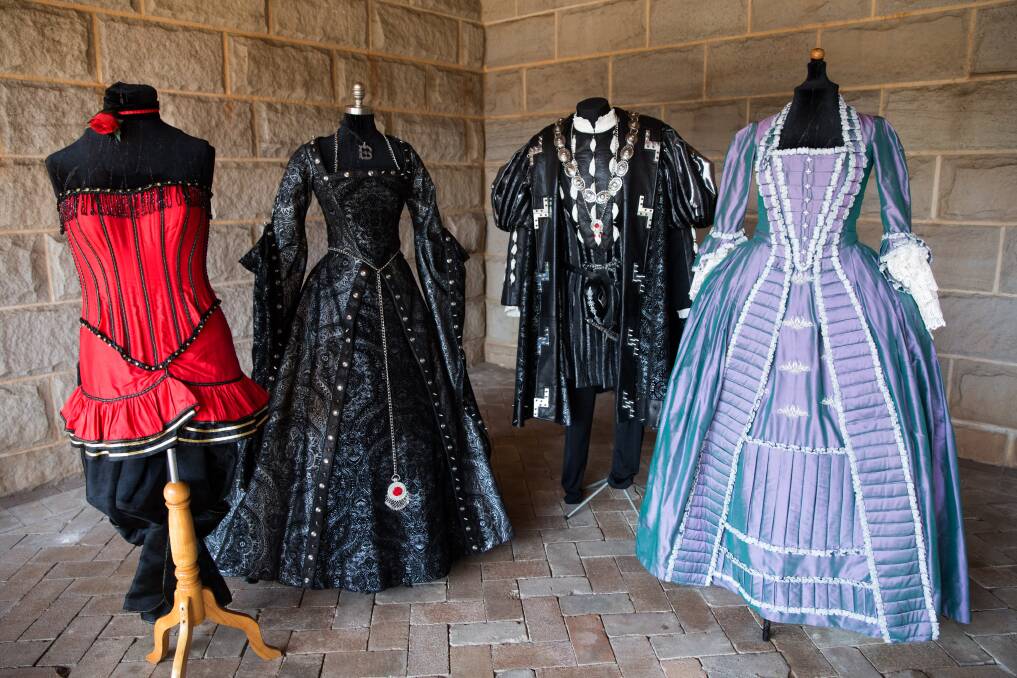 Dress-ups: Some of costume maker Lynette McKinley's creations at her Wisemans Ferry home. Picture: Geoff Jones