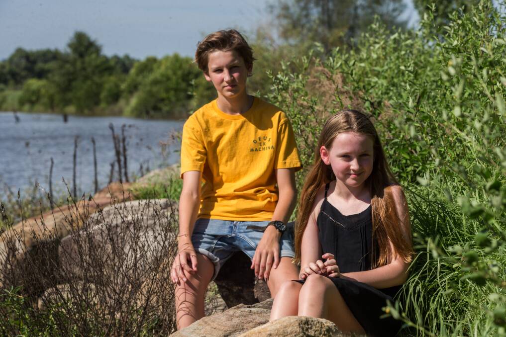 Young professionals: Ned Morgan and Martha Kate Morgan at their local park, Pugh's Lagoon in Richmond. Pictures: Geoff Jones