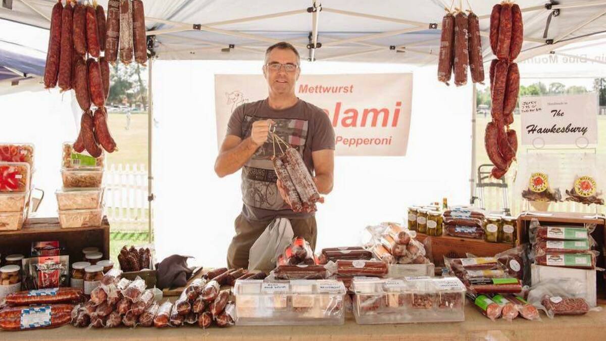 TO MARKET: Adrian Greygoose and Goose on the Loose salami and smallgoods are a fixture at the Richmond Good Food Markets. Picture: Supplied