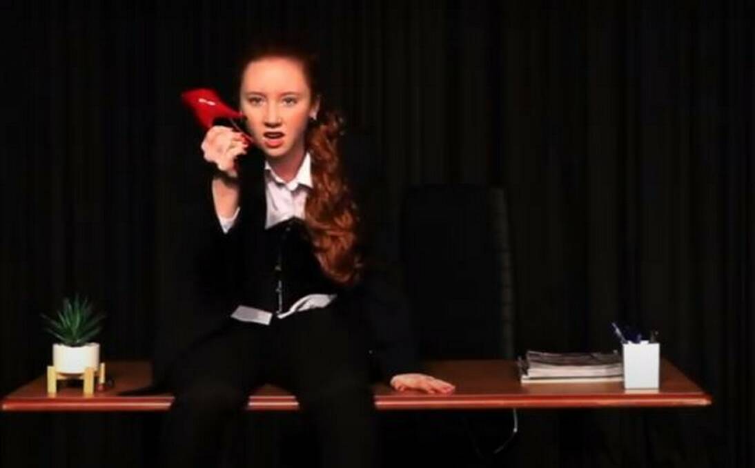Entire drama major HSC performances, like Teagan V's (pictured), are available for viewing via the online showcase Bede Polding College put together to celebrate this year's Year 12 class. 