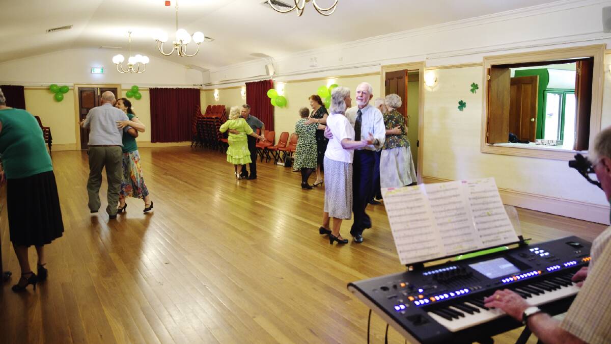 Tom Barber (far right) plays keyboard at the Richmond School of Arts for the Old Time and New Vogue Dancing set, which meet twice monthly for only $10. Picture: David Badman
