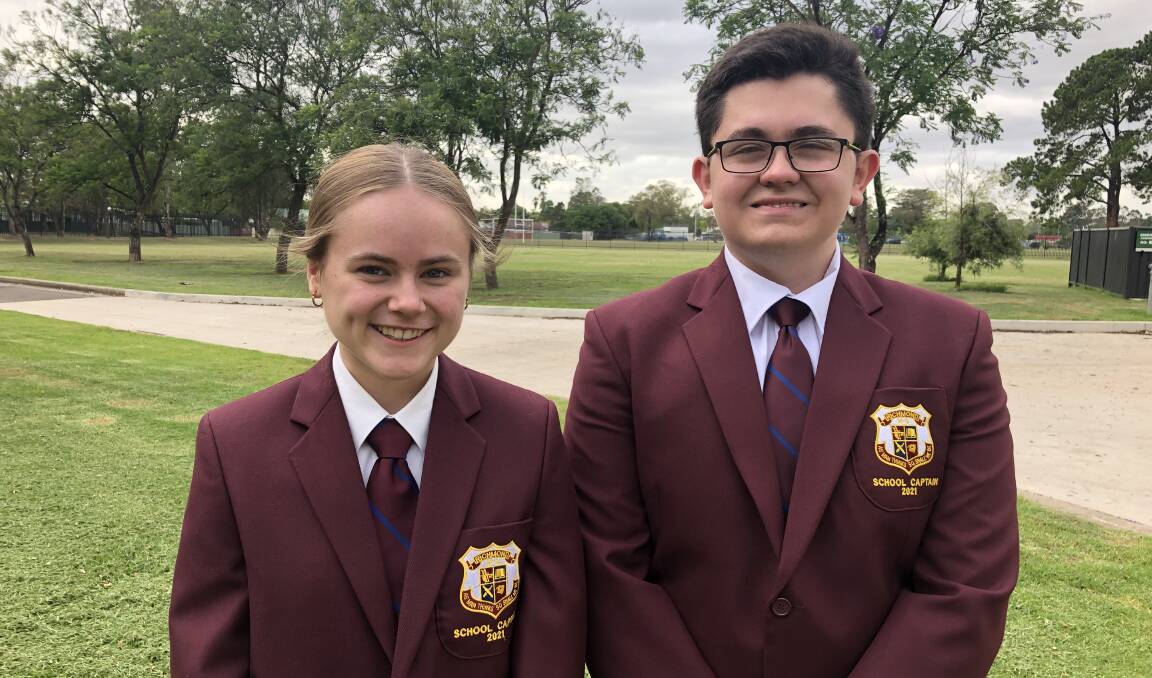 Amelia Ashley (17) and Dennis Dawe (16) are the newly-elected school leaders for Richmond High School in 2021. Picture: Supplied