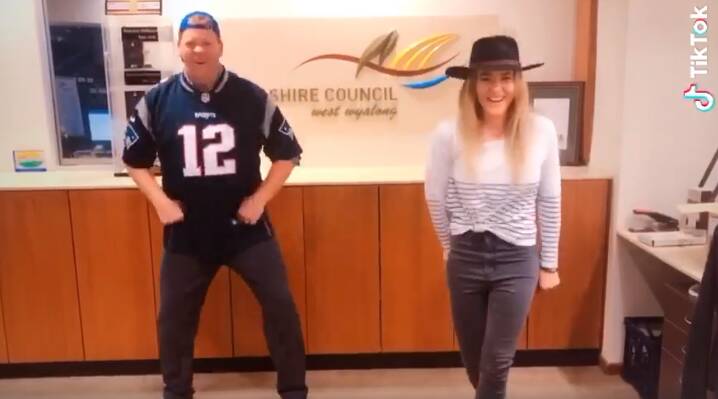 Bland Shire Council's Community Relations Officer, Craig Sutton and Community Development Officer Rebecca McDonell got the TikTok Talent Quest started with an entry of their own. 