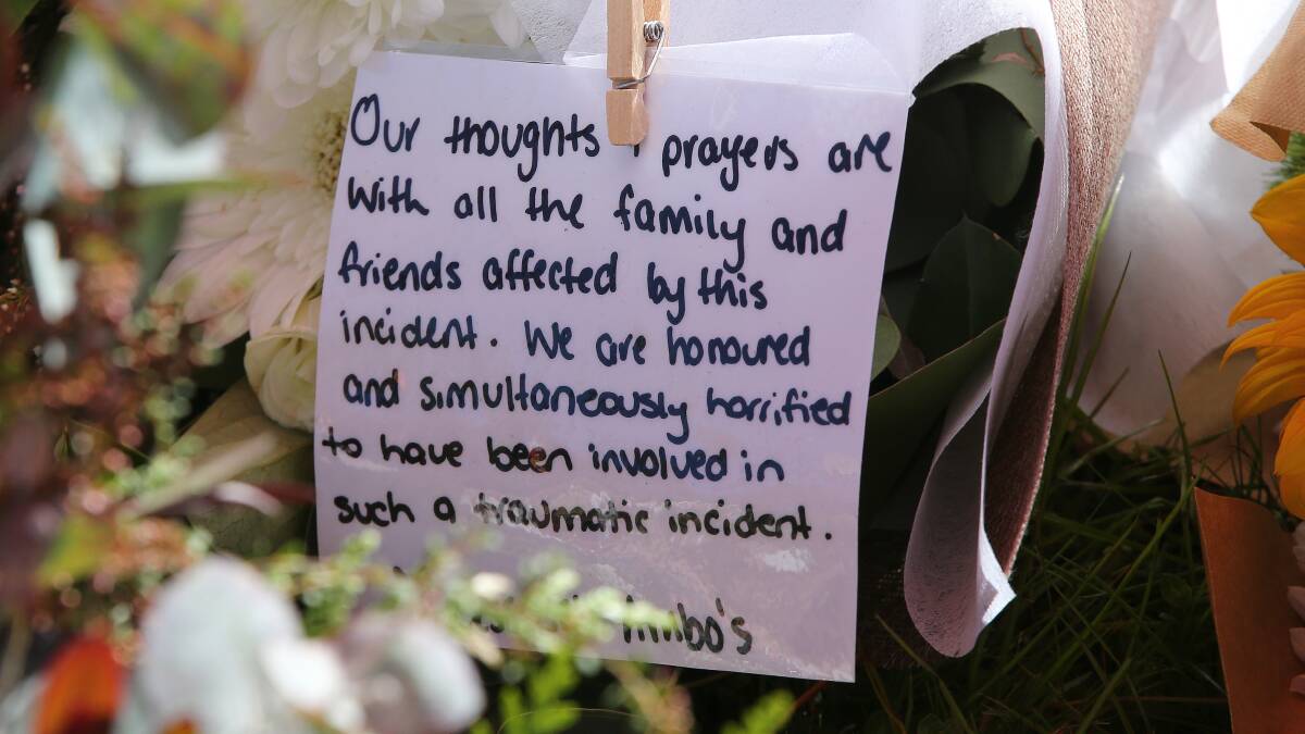 Messages of love and grief at the Greta bus tragedy memorial. Pictures by Peter Lorimer. 
