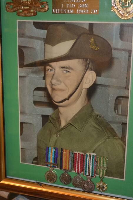  Australian soldier Bill Wilcox when he was 20 years old and about to head overseas to serve in Vietnam.