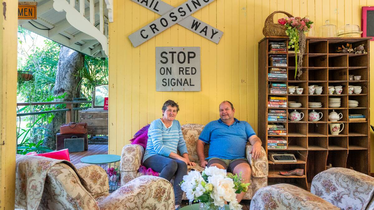 Michele and Dwayne Shea at their Old Station Teahouse near Mackay