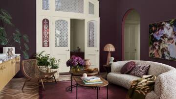 Bruised Burgundy from Dulux's Journey palette. Styling by Bree Leech; photographs by Lisa Cohen. 