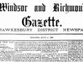 Front page of the first issue of the Windsor & Richmond Gazette dated July 21, 1888. Courtesy of Trove.