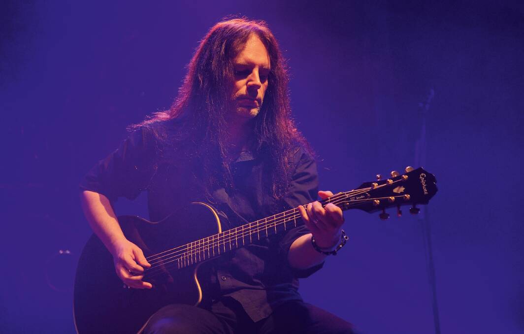 Guitarist Marcus Siepen during a quieter moment in the band's set.