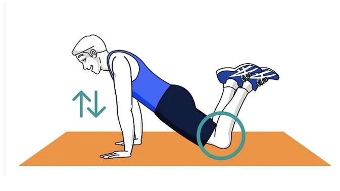 An easier form of push-up.