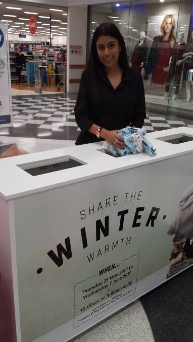 SHARING THE WARMTH: 300 kilograms of clothes were collected at Richmond Marketplace during the Share the Winter Warmth clothing drive.