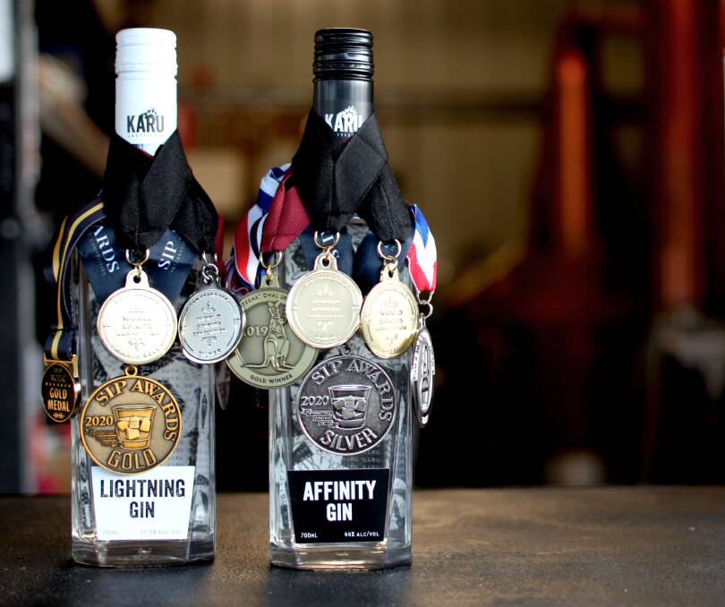 Karu Distillery's two award-winning gins, Lightning and Affinity, are once again available from the distillery door.
