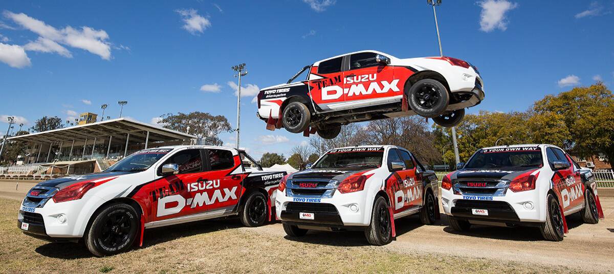 Real wild ride: Two lucky locals will have the chance to ride around with the Isuzu Team D-Max crew at Hawkesbury Show on Friday, April 20.