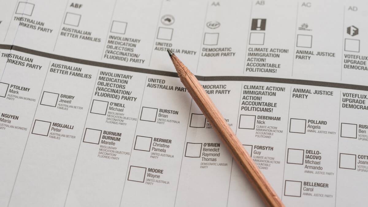 Pencil it in: Voters will have to make their choice on both House of Representatives and Senate papers.