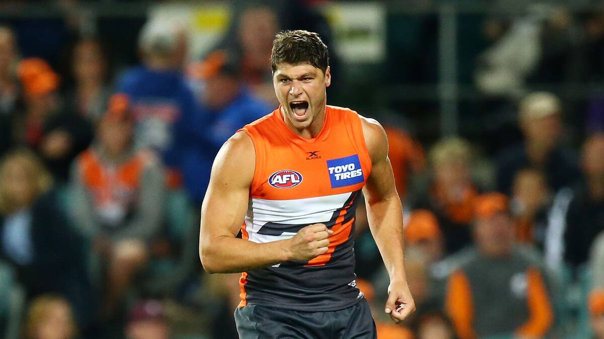 SIX OF THE BEST: Giants forward Jonathon Patton booted six goals against Port Adelaide at Manuka Oval in Canberra at the weekend. Picture: Getty Images