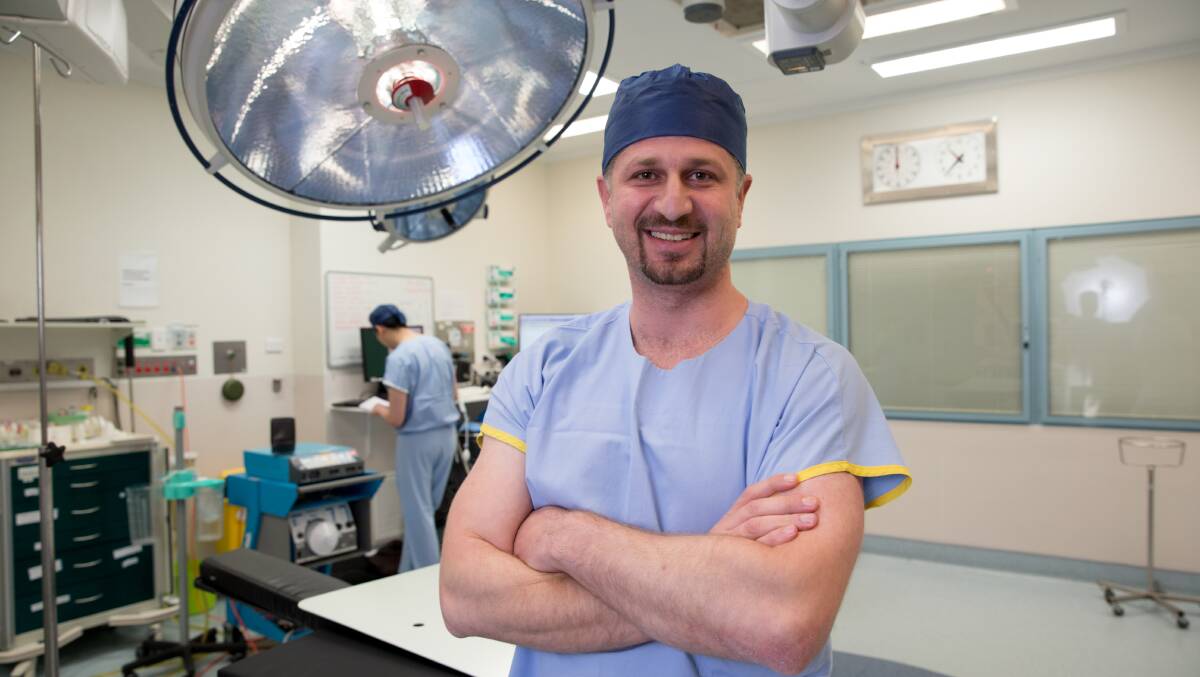 BREAST CARE SURGEON: Dr Shadi Faraj, Hawkesbury's newly-appointed BreastScreen NSW surgeon, in surgery at the Hawkesbury Hospital. Picture: Geoff Jones