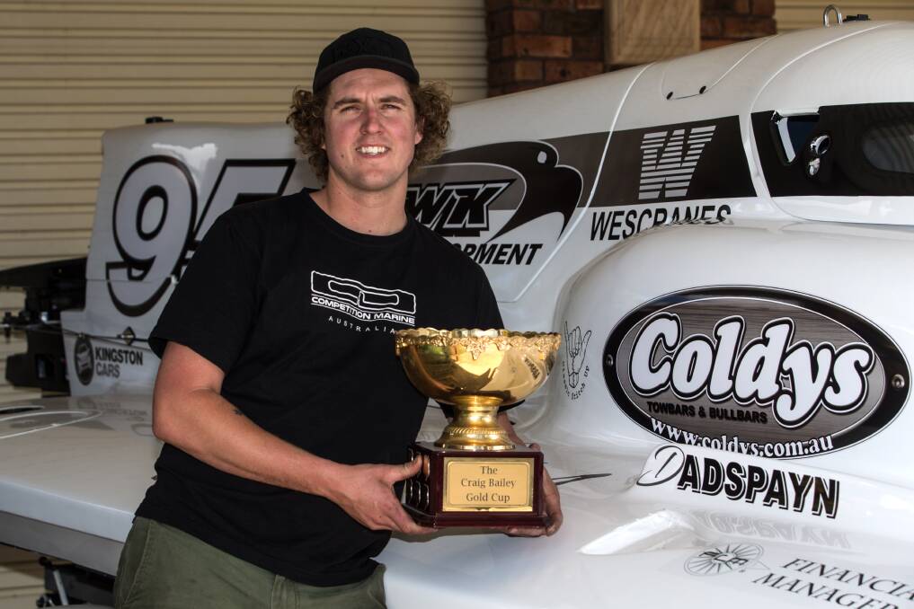 Corey Davoll still holds the Craig Bailey Gold Cup and intends to defend it this weekend. Picture: Geoff Jones