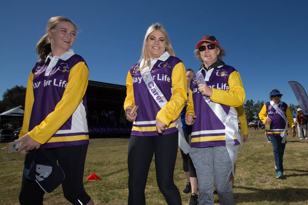 WALKING FOR LIFE: Walkers at the Hawkesbury Relay for Life at the Hawkesbury Showground on Saturday afternoon. Picture: Geoff Jones