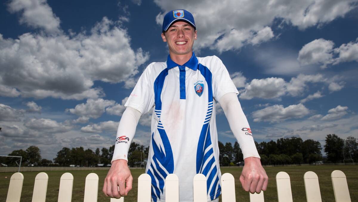 Bligh Park cricketer Oscar Stubbs has been selected to represent NSW at the National Disability Inclusion Championships in January. Picture: Geoff Jones