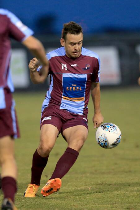 Bradley Gibson scored a goal for Hawkesbury at the weekend. Picture: Geoff Jones