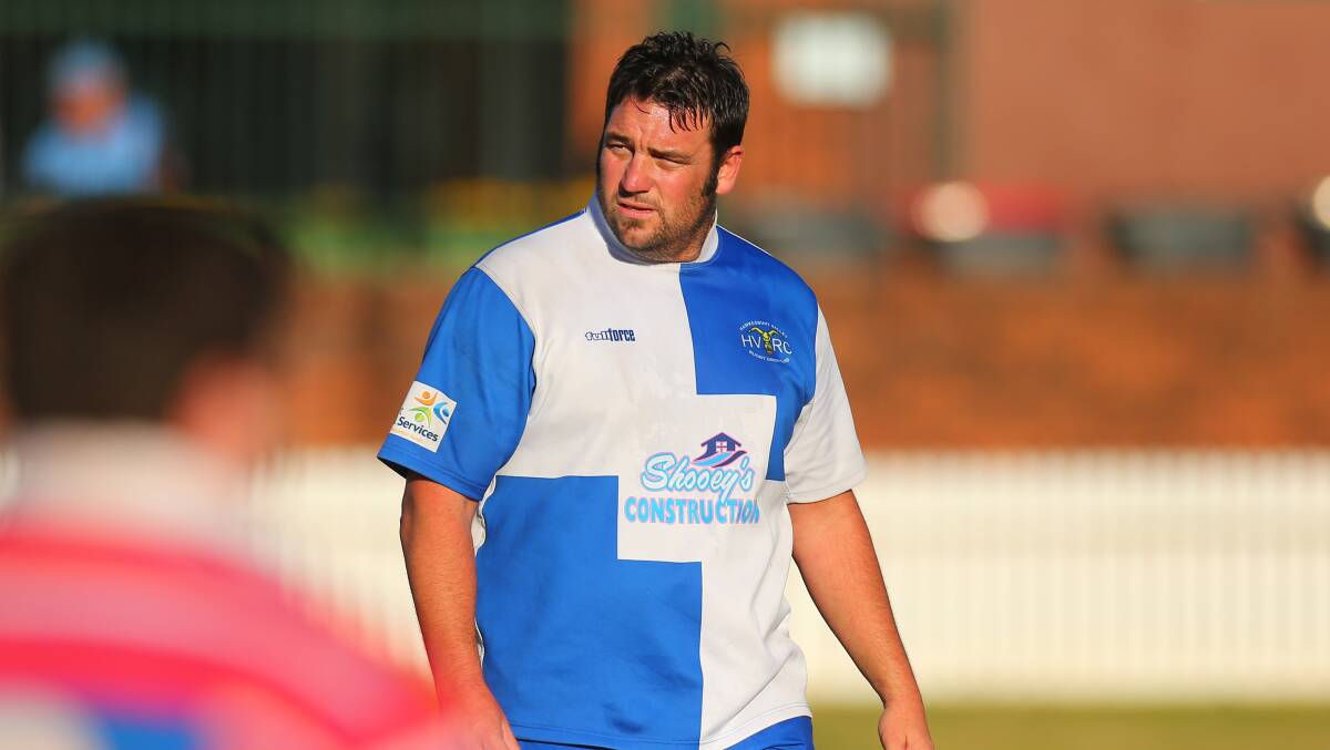 Hawkesbury Valley captain Anthony Connon played his 150th game when Valley took on Old Ignatians at the weekend at McQuade Park. Picture: Geoff Jones