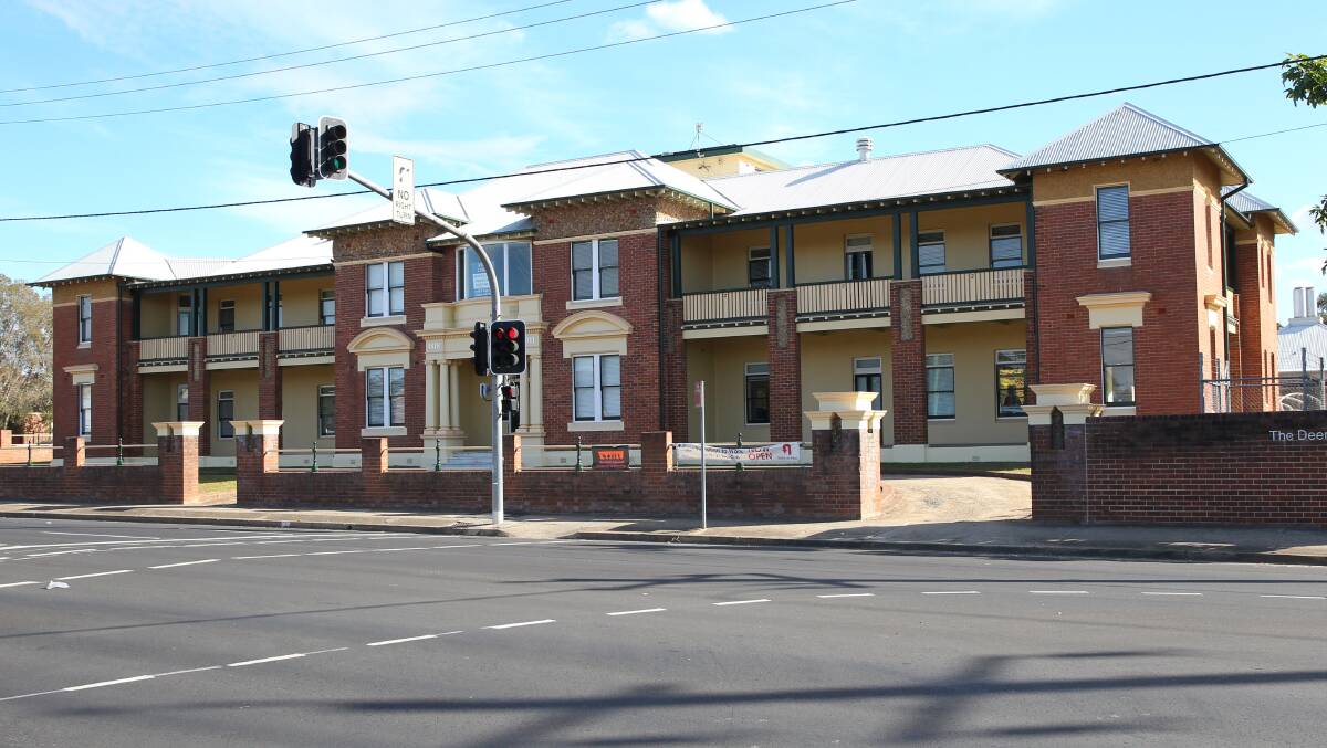 The old Hawkesbury Hospital building is on Macquarie Street but the entry is via George Street, which sometimes confuses clients of the current tennants. Picture: Geoff Jones