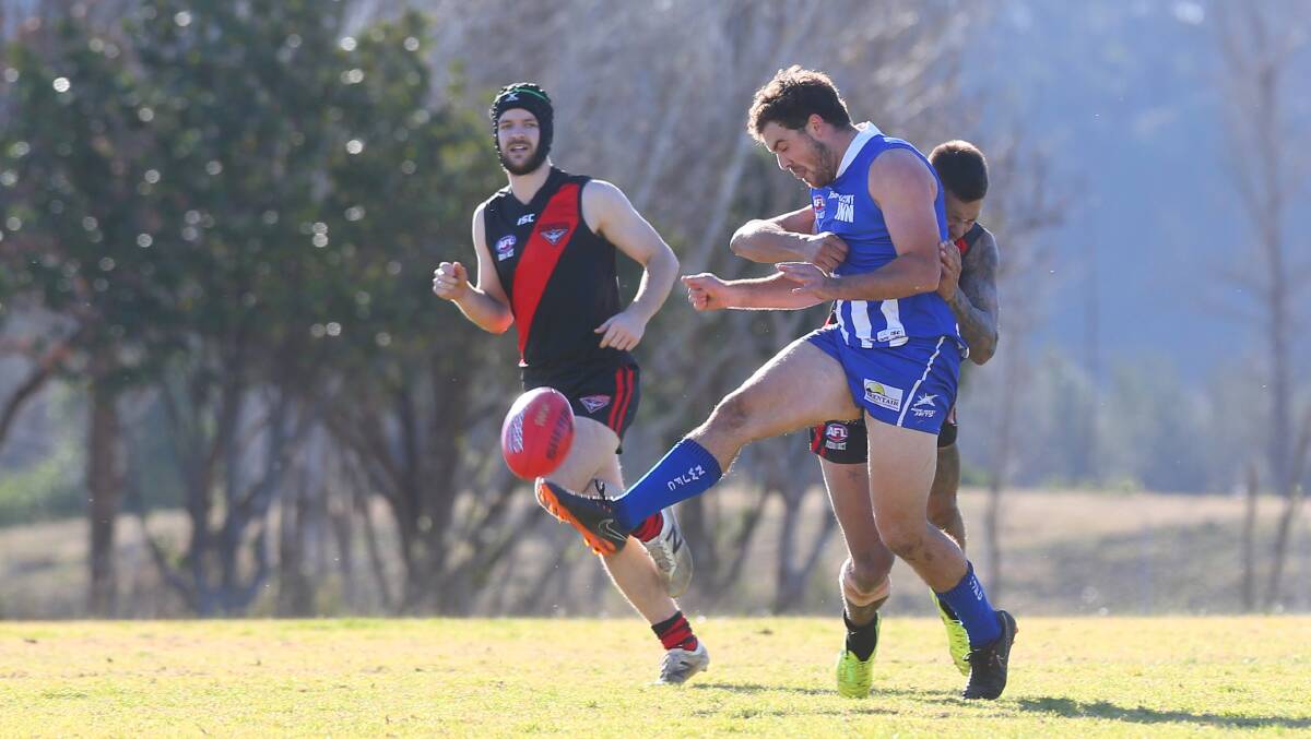 Ethan Coombs was one of five goal kickers for the Nor-West Jets at the weekend. Picture: Geoff Jones