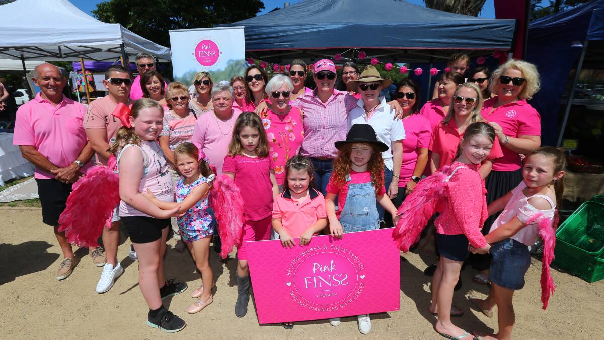AWARENESS: Pink Finss hosted an information stall at the Richmond Good Food Markets at the weekend. Picture: Geoff Jones