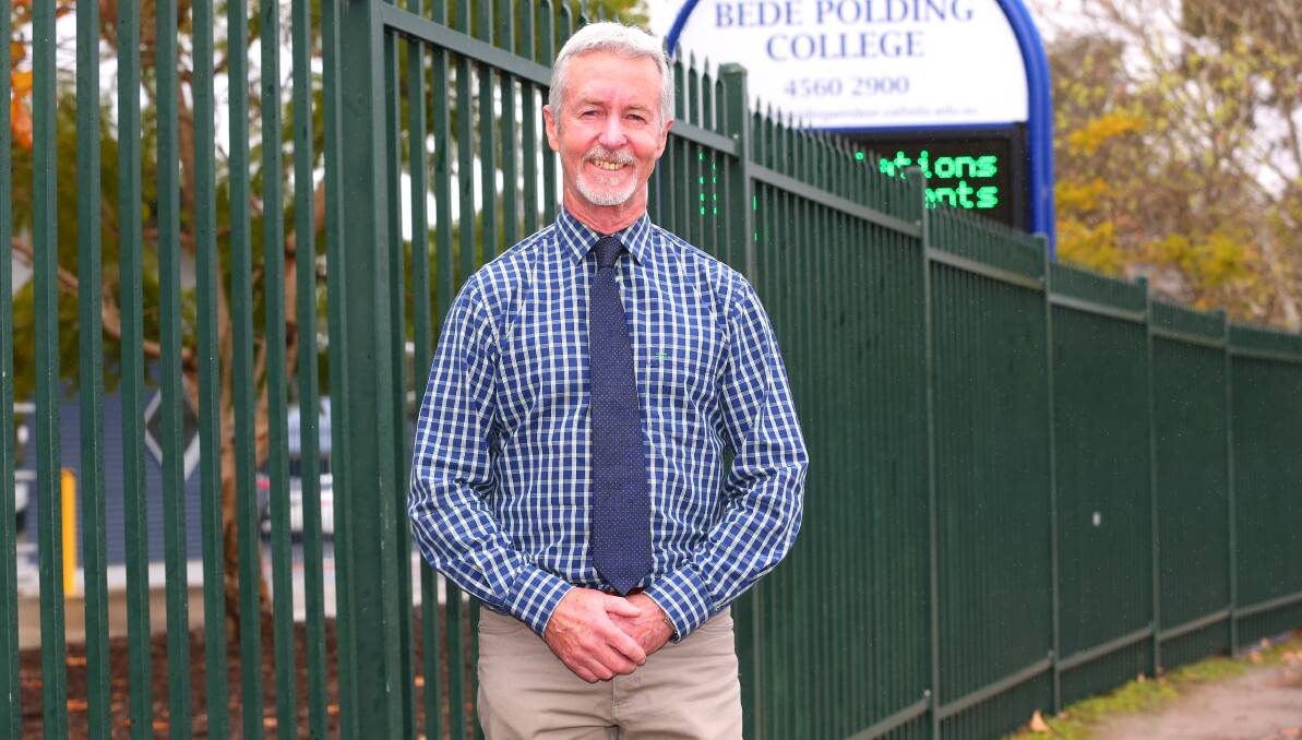 Happy career: Greg Moffitt has been teaching maths at high schools in the Hawkesbury for 40 years, including 20 years at Bede Polding College. Pictures: Geoff Jones