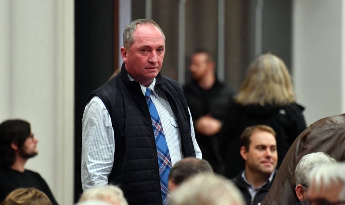 Speaking out: Former Nationals Leader Barnaby Joyce at the Bush Summit in Dubbo on Thursday. Photo: AAP / Mick Tsikas.