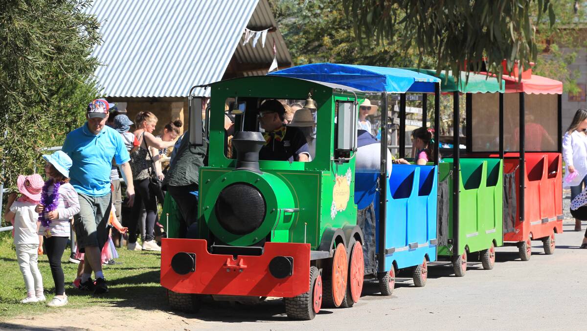 Family fun: Train rides are part of the attraction at the Secret Garden, which is holding its 2019 Christmas Fair on Saturday, November 30. Picture: Geoff Jones