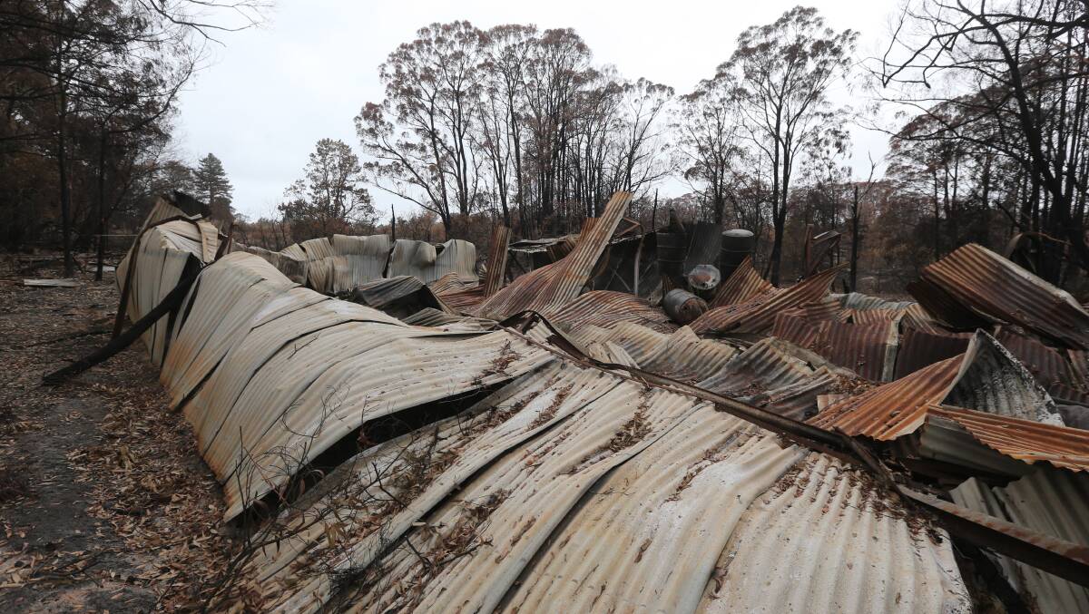 Financial hardship: This property was damaged by bushfire in Bilpin in January. Picture: Geoff Jones