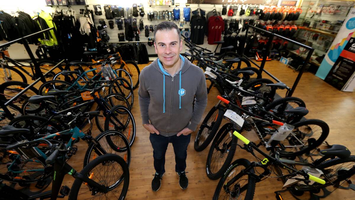 Hot commodity: Daniel Kapetanovic, owner of Bicycle Centre Hawkesbury, said bicycle sales peaked just before Anzac Day. Picture: Geoff Jones 