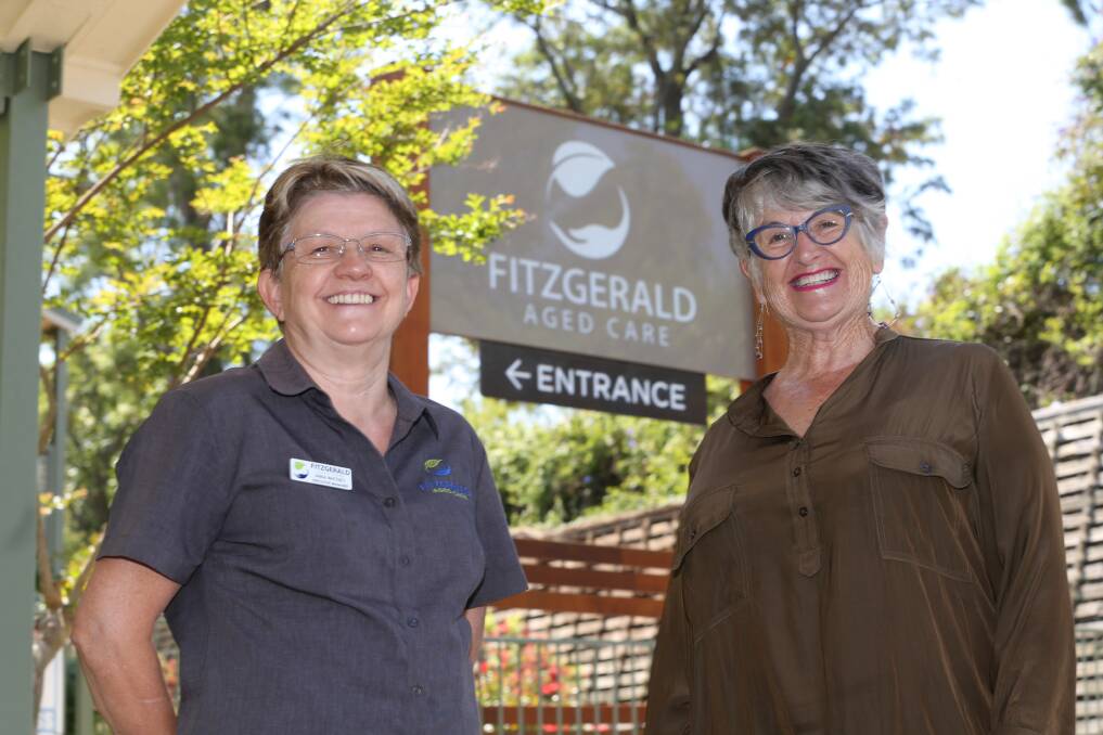 Unexpected windfall: Fitzgerald Aged Care Executive Manager Anna Whitney and Board member Christine Paine are over the moon about the recent $116,000 donation the Windsor facility received. Picture: Geoff Jones