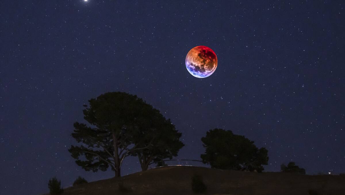 A rare Super Blood Moon will be visible over Canberra on Wednesday night. Picture: Ari Rex